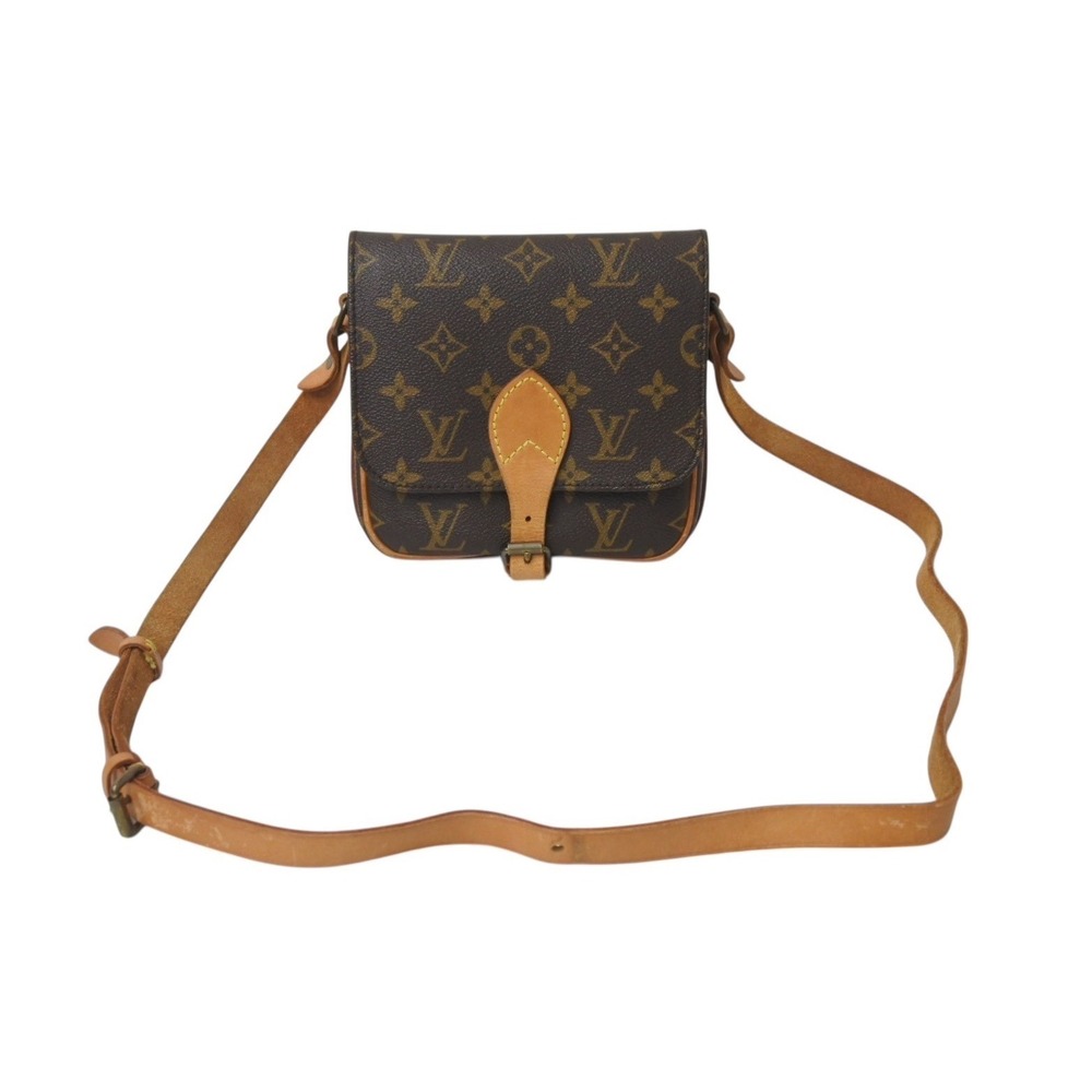 LOUIS VUITTON Cartouchiere Shoulder Bag Monogram Brown Leather